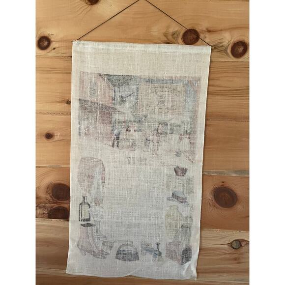 Beautiful Vintage 1977Calendar Tea Towel/Wall Hanger.General Store.Horse Country - Picture 3 of 3